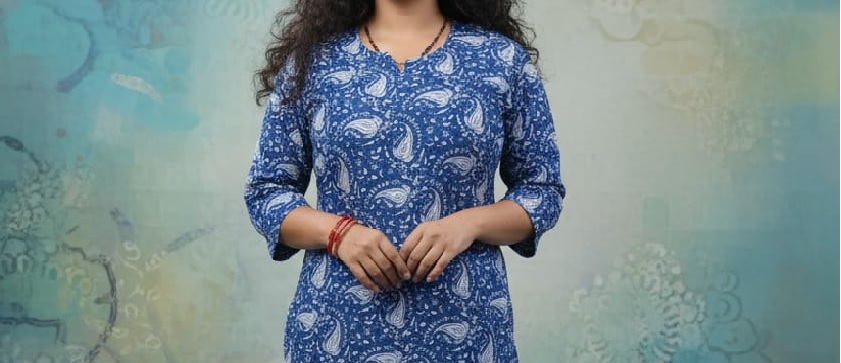 Sky Blue Printed Stylish Co ord Set